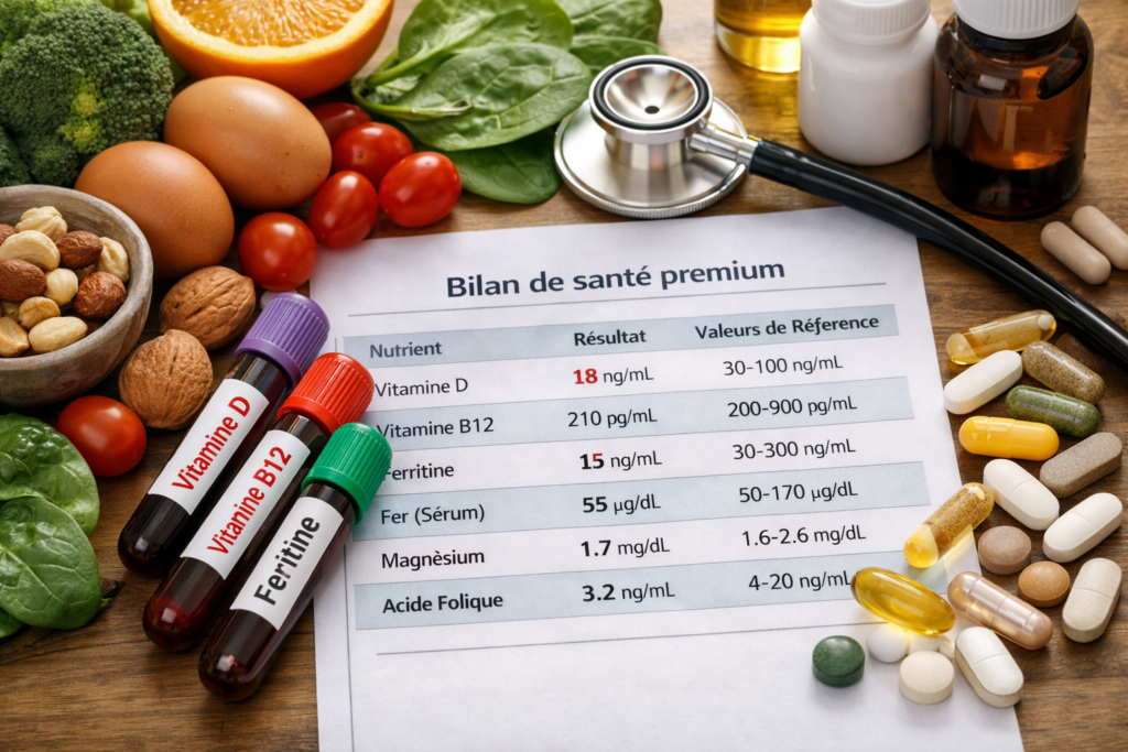 Carences nutritionnelles et bilan de santé premium